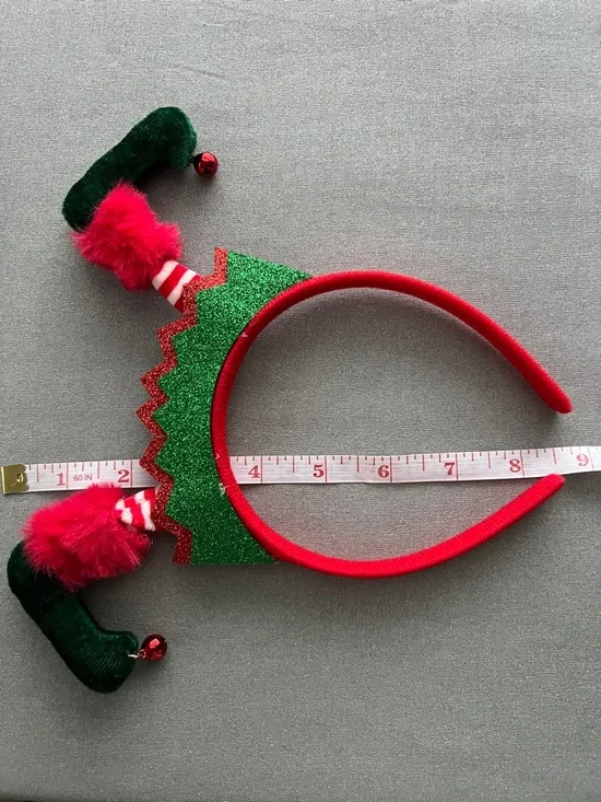 2/$12 🔥 Festive Women’s Elf Headband - Red & Green Holiday Costume Accessory - Picture 12 of 13